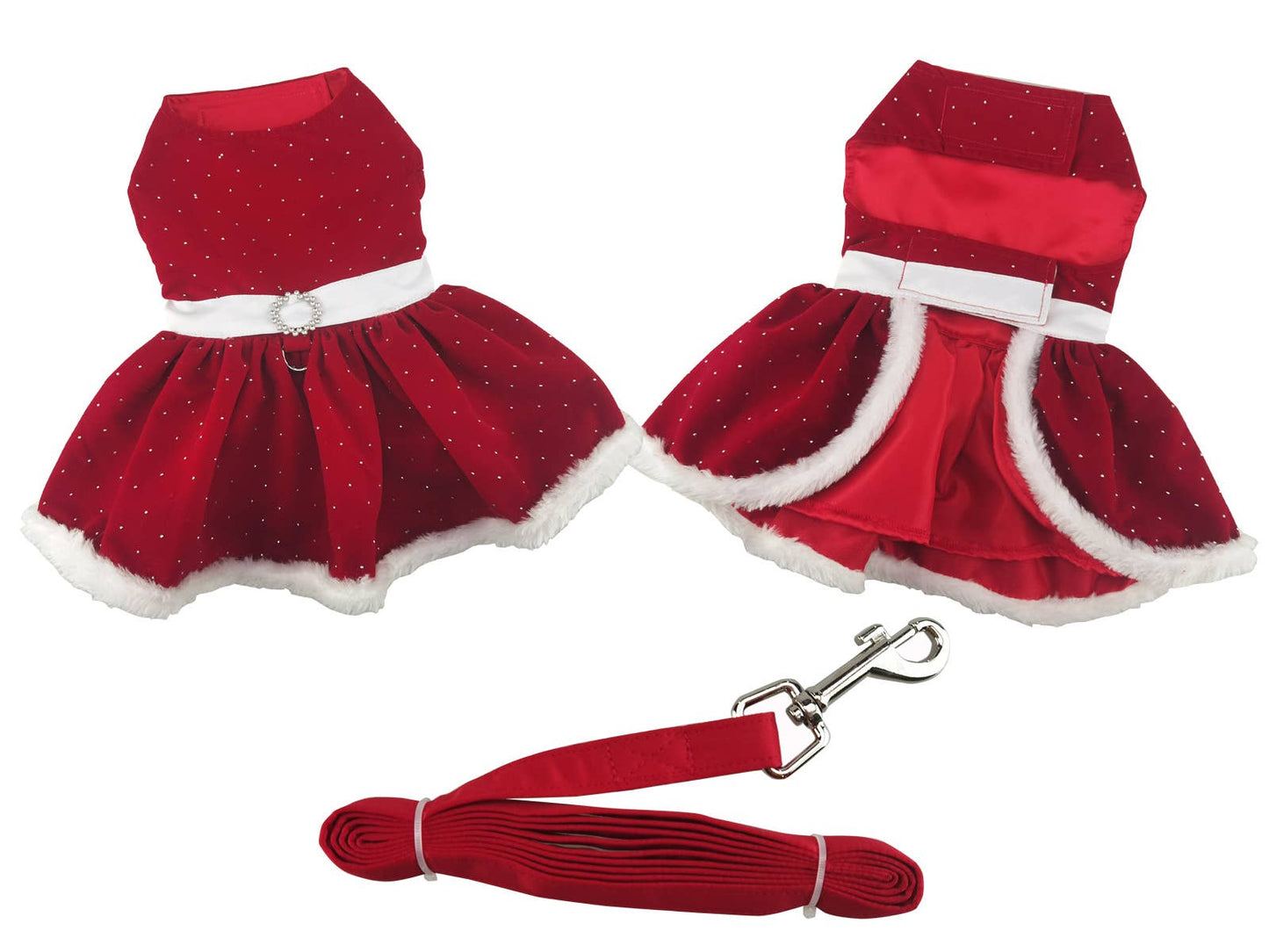 Red Velvet Sparkle Dog Dress