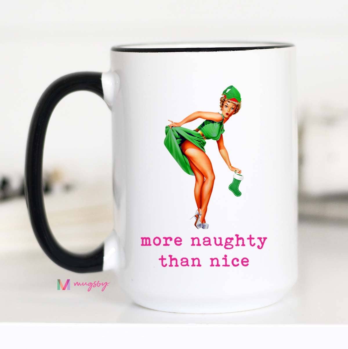 More Naughty than Nice Christmas Mug